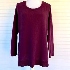 Lane Bryant Burgundy Side zipper sweater 14/16